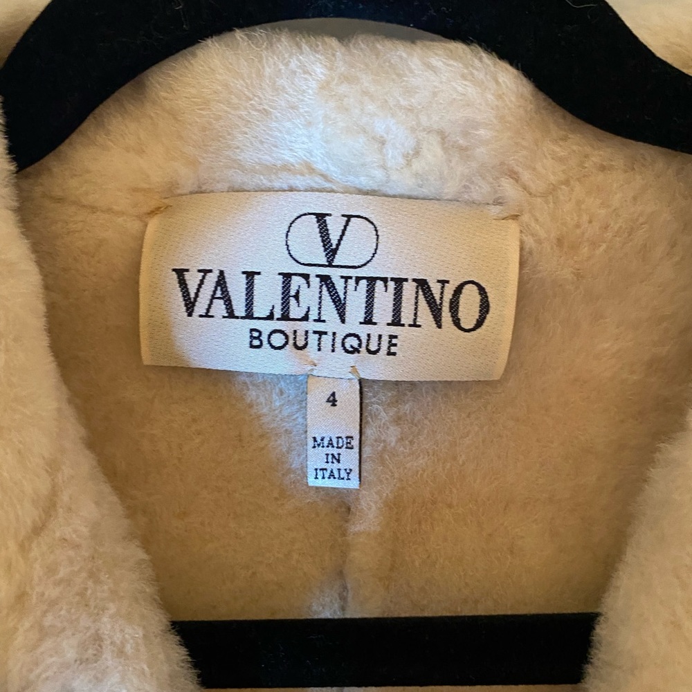 Cropped Valentino Fur Lined Lace Coat View 2